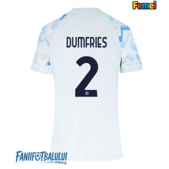 Inter Milan Denzel Dumfries #2 Tricou Fotbal Replică 2025-26 Femei Deplasare